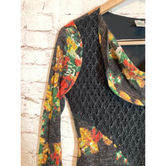 This & That Top Womens Small Artsy Art To Wear Mixed Textures Sequin Crochet - Picture 6 of 14
